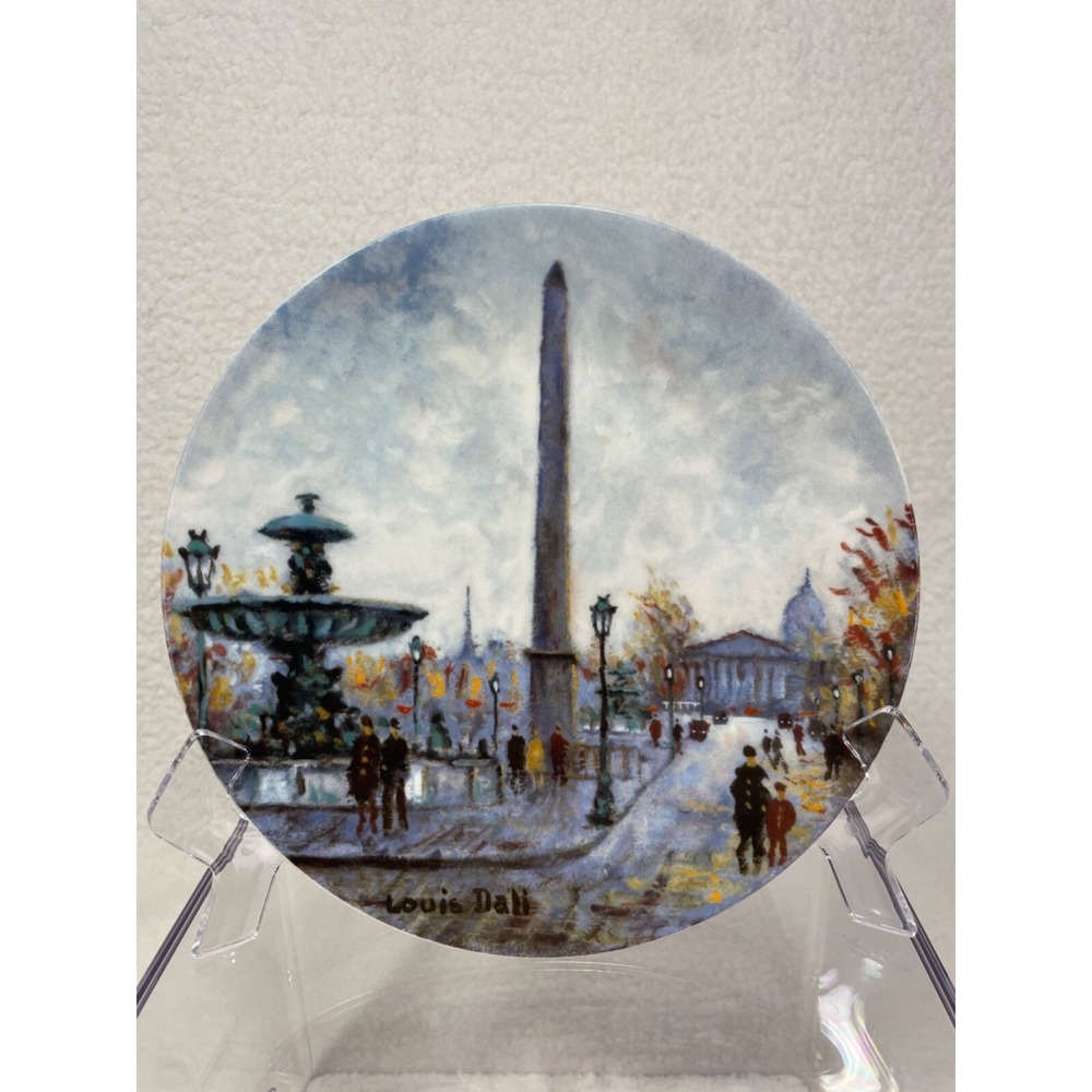 Louis‎ Dale 'La Place De La Concorde' 8.5" Limoges Porcelain  Plate